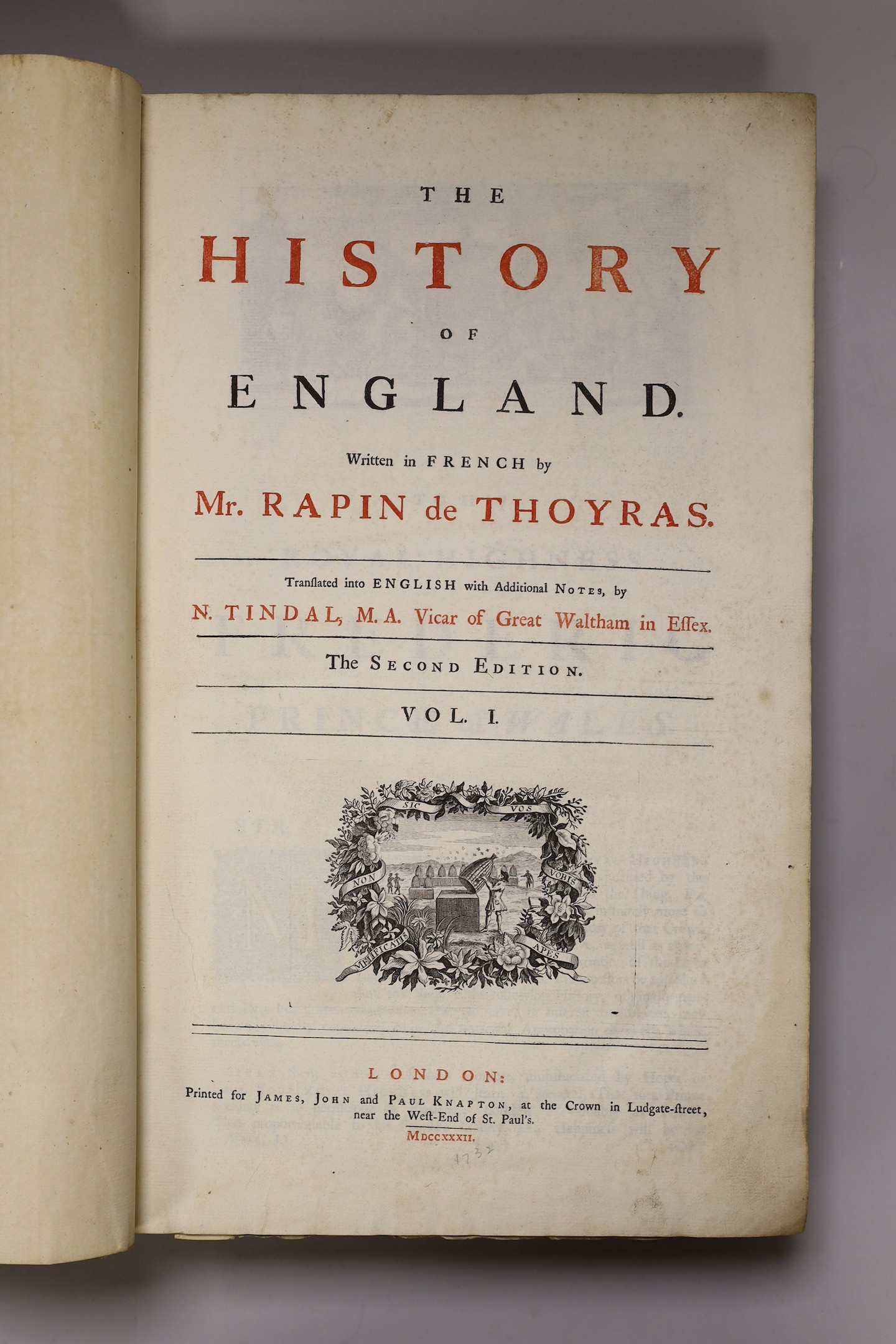 Two volumes of The History of England